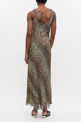 GANNI New Leopard Print Maxi Dress