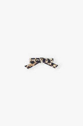 GANNI New Leopard Leopard Eyelet Bow Barrette