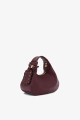 GANNI Discount Port Royale Mini Hobo Bag in Burgundy