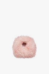 GANNI Hot Sale Mary's Rose Pink Fur Mini Hobo Bag