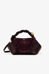 GANNI For Sale Dark Burgundy Burgundy Snake Small Bou Bag