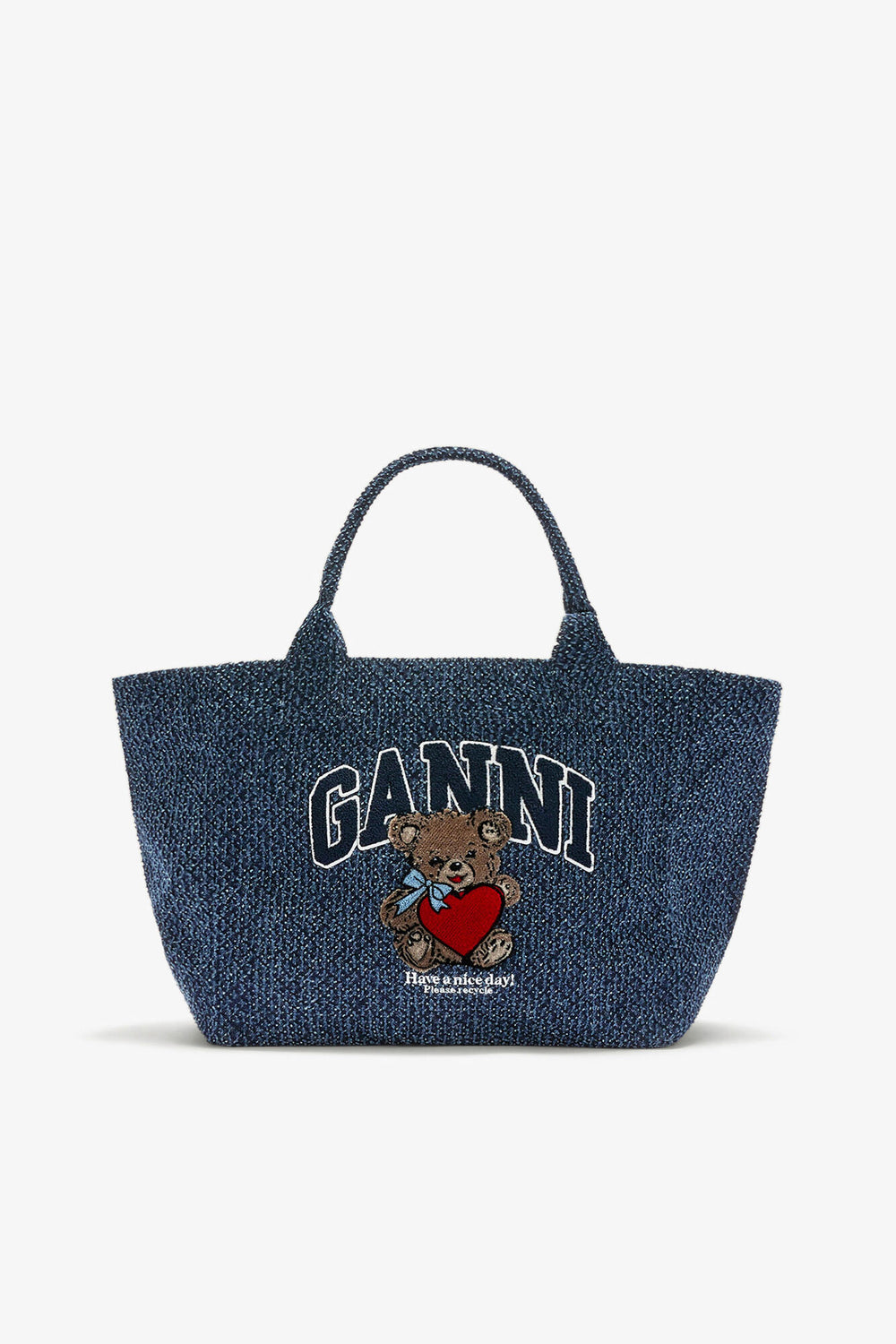 GANNI For Sale Rinse Denim Medium Bear Tote