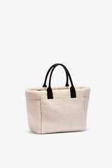 GANNI For Sale Egret Shearling Small Tote