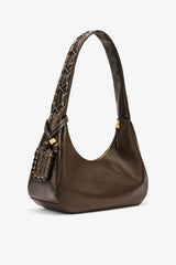 GANNI Outlet Dark Olive Green Medium Laces Hobo Bag