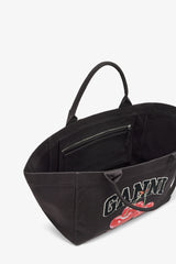 GANNI Hot Sale Phantom Black XXL Cherry Tote