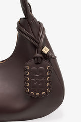 GANNI New Chocolate Torte Brown Medium Laces Hobo Bag