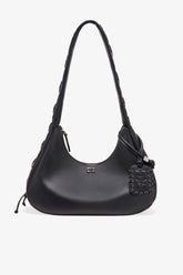 GANNI us Black Black Medium Laces Hobo Bag