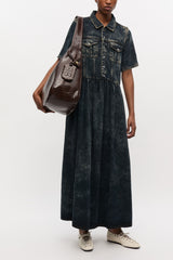 GANNI For Sale Chocolate Fondant Brown Croco XXL Hobo Bag