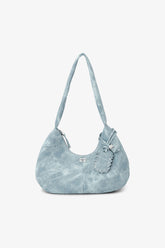GANNI Online Celestial Blue Bleached Medium Hobo Bag