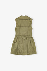 GANNI Outlet Dress in Green Nylon
