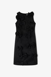GANNI us Black Satin Bow Dress