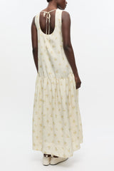 GANNI New White Floral Dress