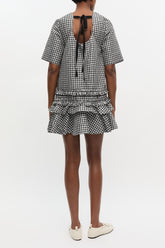 GANNI us Crinkled Check Mini Dress