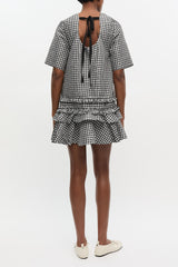 GANNI us Crinkled Check Mini Dress