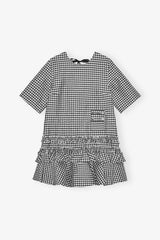 GANNI us Crinkled Check Mini Dress
