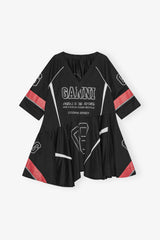 GANNI Sale Black League Oversized Mini Dress