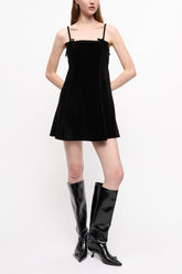 GANNI Hot Sale Velour Mini Dress