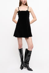 GANNI Hot Sale Velour Mini Dress