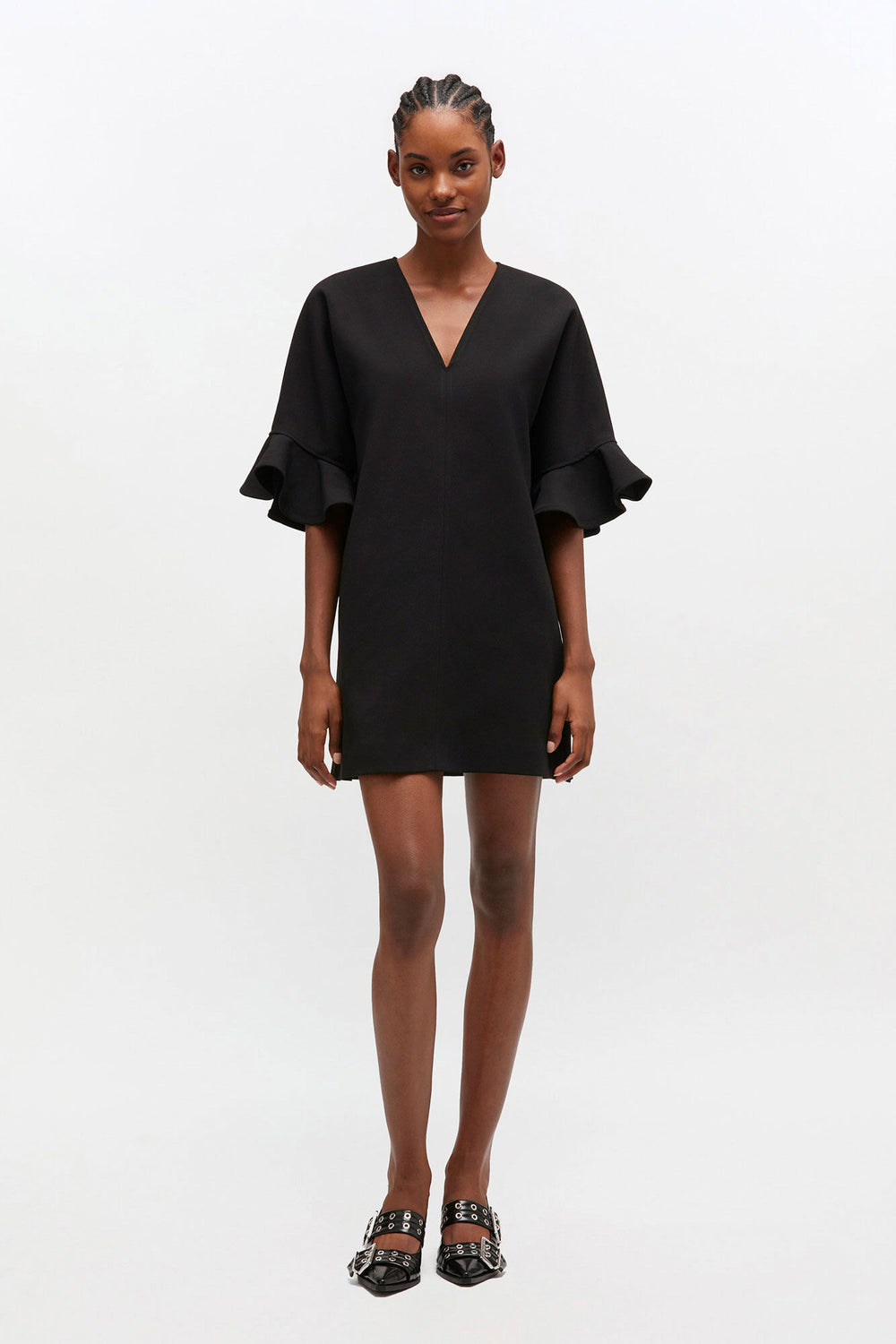 GANNI For Sale Black Mini Ruffle Dress