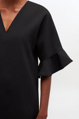 GANNI For Sale Black Mini Ruffle Dress