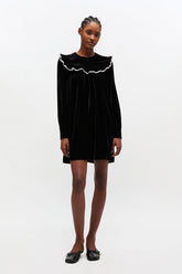 GANNI Hot Sale Black Velvet Dress