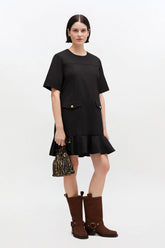 GANNI New Stretch Cotton Mini Dress