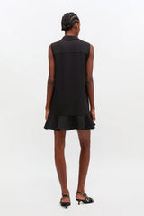 GANNI On Sale Black Twill Suiting Mini Dress