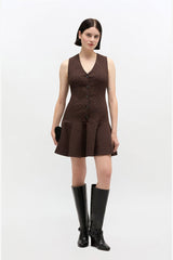 GANNI Sale Flock Check Suiting Dress