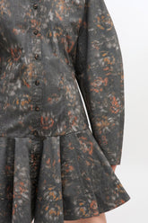 GANNI Discount Black Floral Shirt Dress