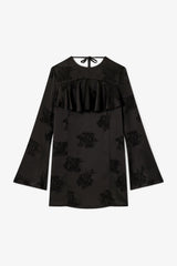GANNI On Sale Black Ruffle Mini Dress