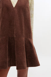 GANNI Sale Brown Corduroy Mini Dress
