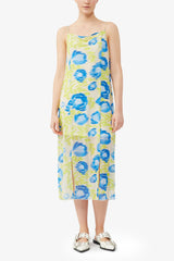 GANNI us Printed Mesh Slip Dress