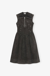 GANNI Discount Dress in Black Cotton