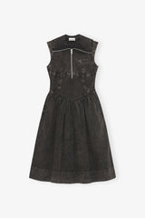 GANNI Discount Dress in Black Cotton