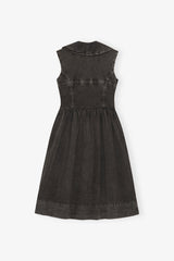 GANNI Discount Dress in Black Cotton