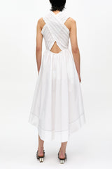 GANNI Hot Sale Washed Stretch Cotton Smock Midi Dress