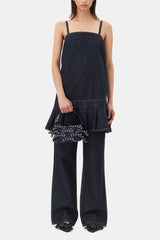 GANNI Sale Denim Strap Mini Dress
