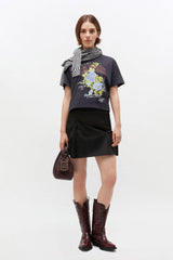 GANNI Sale Black Rose T-shirt