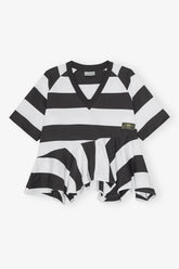 GANNI On Sale T-shirt in Heavy Cotton with Stripes