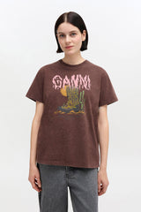 GANNI Outlet Vintage Wash T-shirt