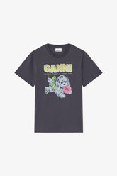 GANNI On Sale Black Puppy T-shirt