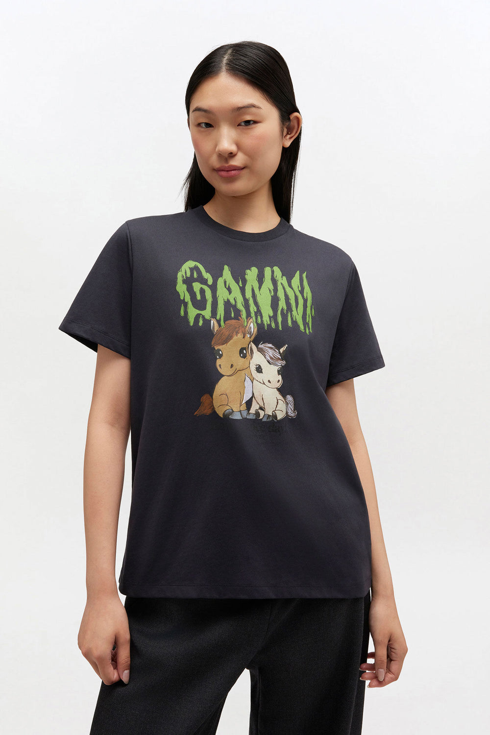 GANNI us Graphic Cotton T-shirt
