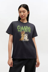 GANNI us Graphic Cotton T-shirt