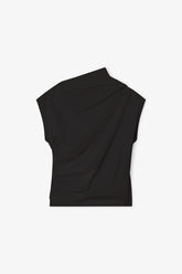 GANNI Hot Sale Black Ruched Top