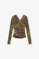GANNI Online Top in Printed Jersey