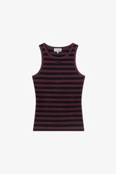 GANNI Sale Stripe Rib Tank Top