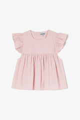 GANNI For Sale Pink Frill Sleeve Top