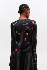 GANNI Hot Sale Printed Satin Blouse