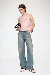 GANNI Sale Top in Pink Satin