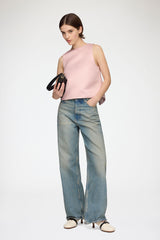 GANNI Sale Top in Pink Satin